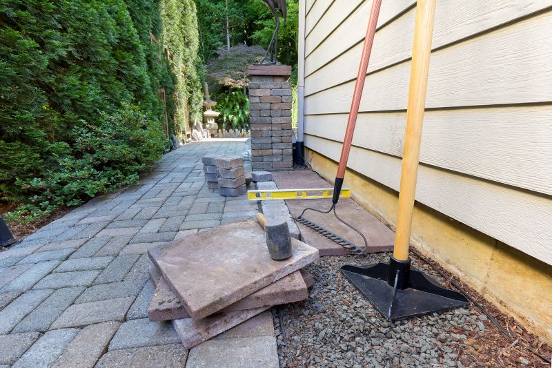 Paver Patio Construction Site