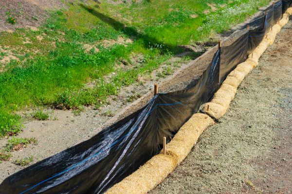 Straw Wattle Installation in Crown Point